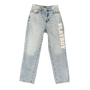 Pacsun Playboy Jean Womens 27 Boyfriend Denim Button Fly Straight Leg Cotton